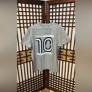 Messi collection men’s grey short sleeve: “The Greatest of All Time”